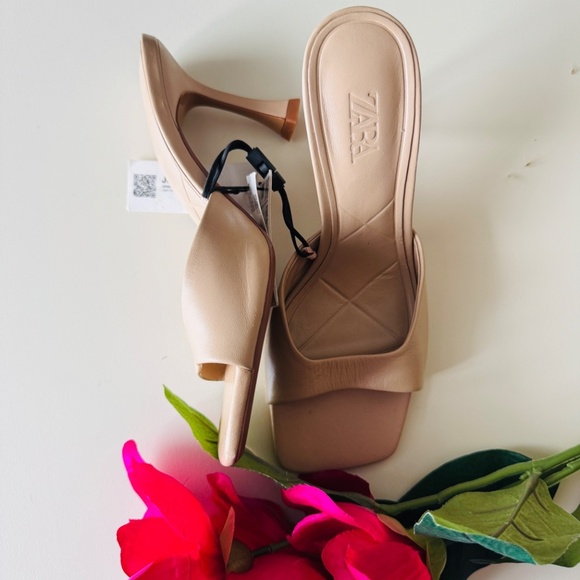 Zara nude beige mule - Picture 3 of 4